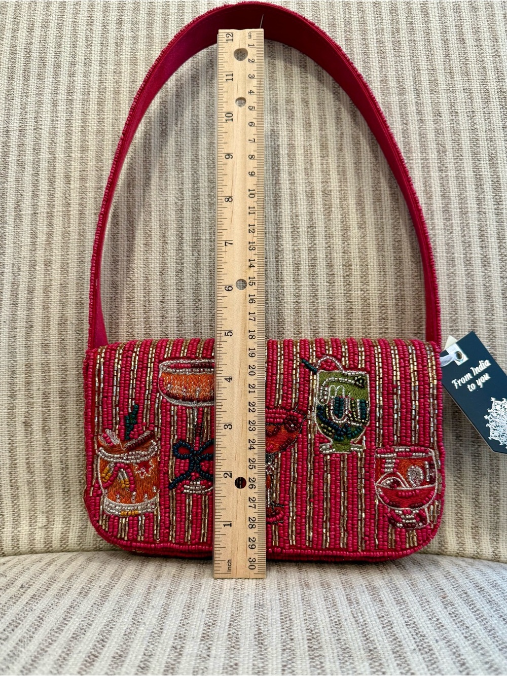 New Made in India Beaded Shoulder Drink Bag - Picture 9 of 16